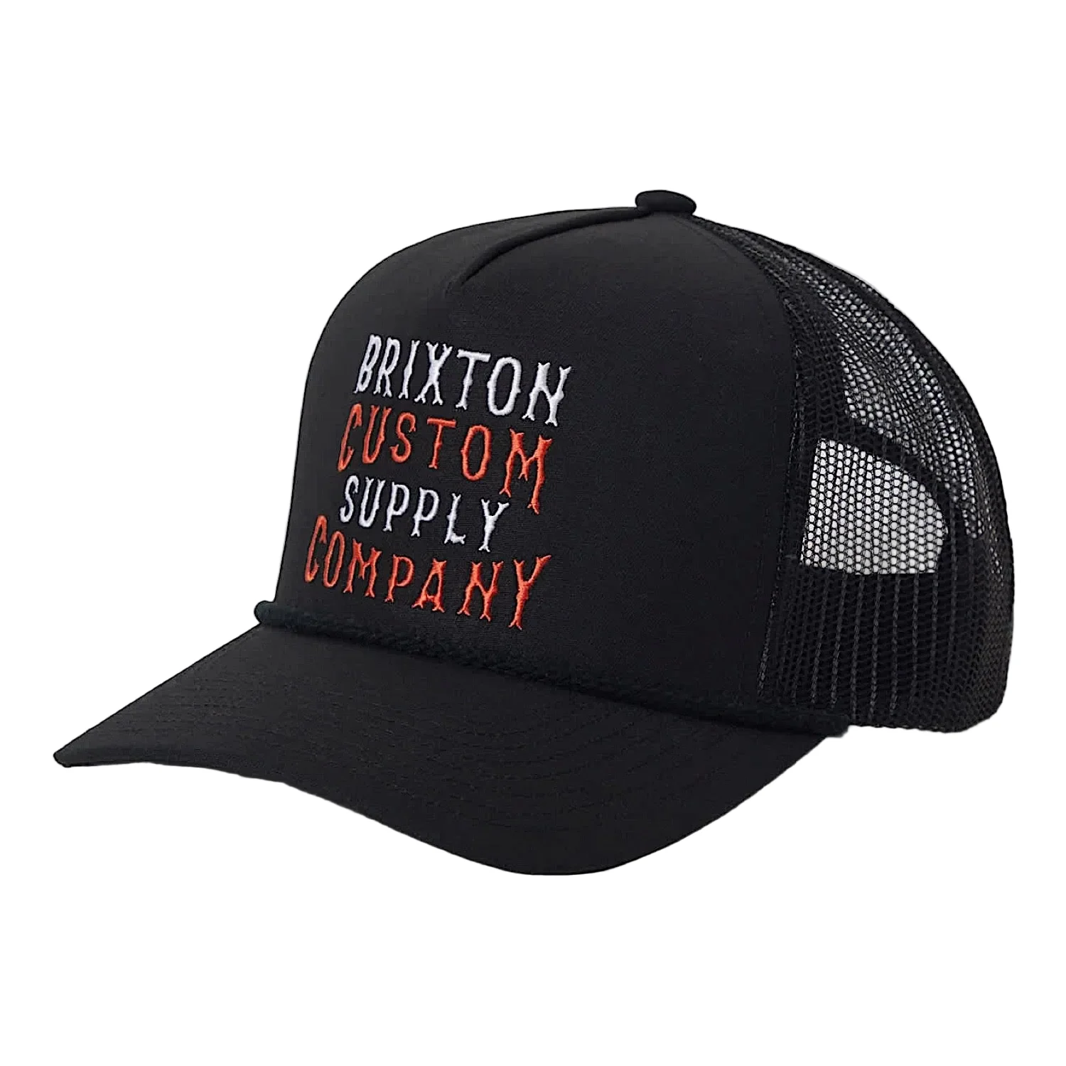 Brixton Wheaton Netplus Trucker Cap - Black/Black