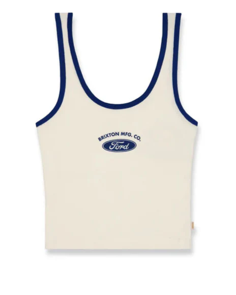 Brixton Women's Ford Banner Ringer A-Tank - Wimbleton White