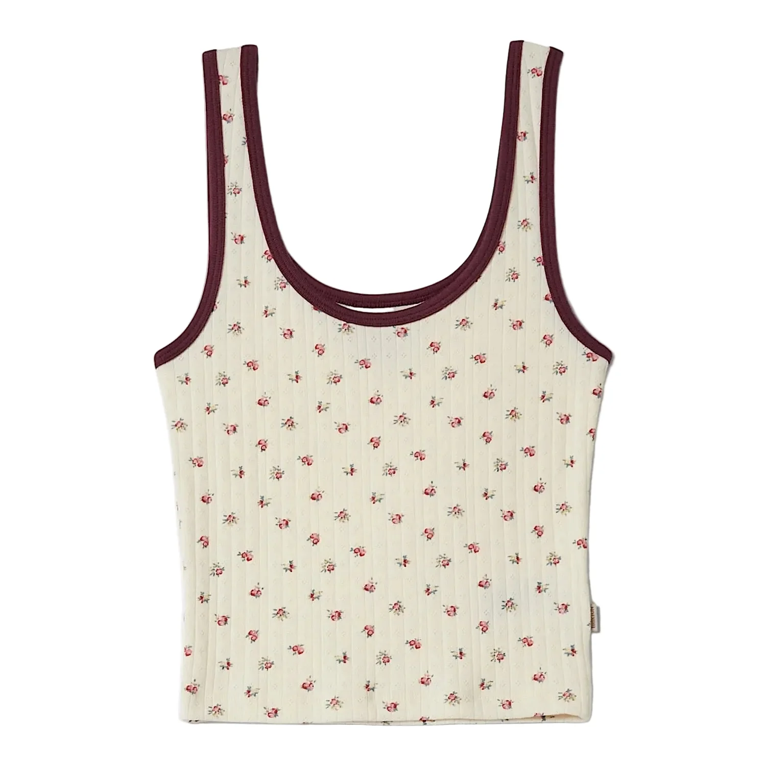 Brixton Women's Off Duty A-Tank - Floral Pointelle