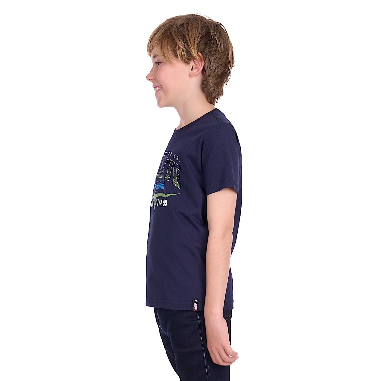 Bullzye Boy's Original T Shirt - Navy - Image 3