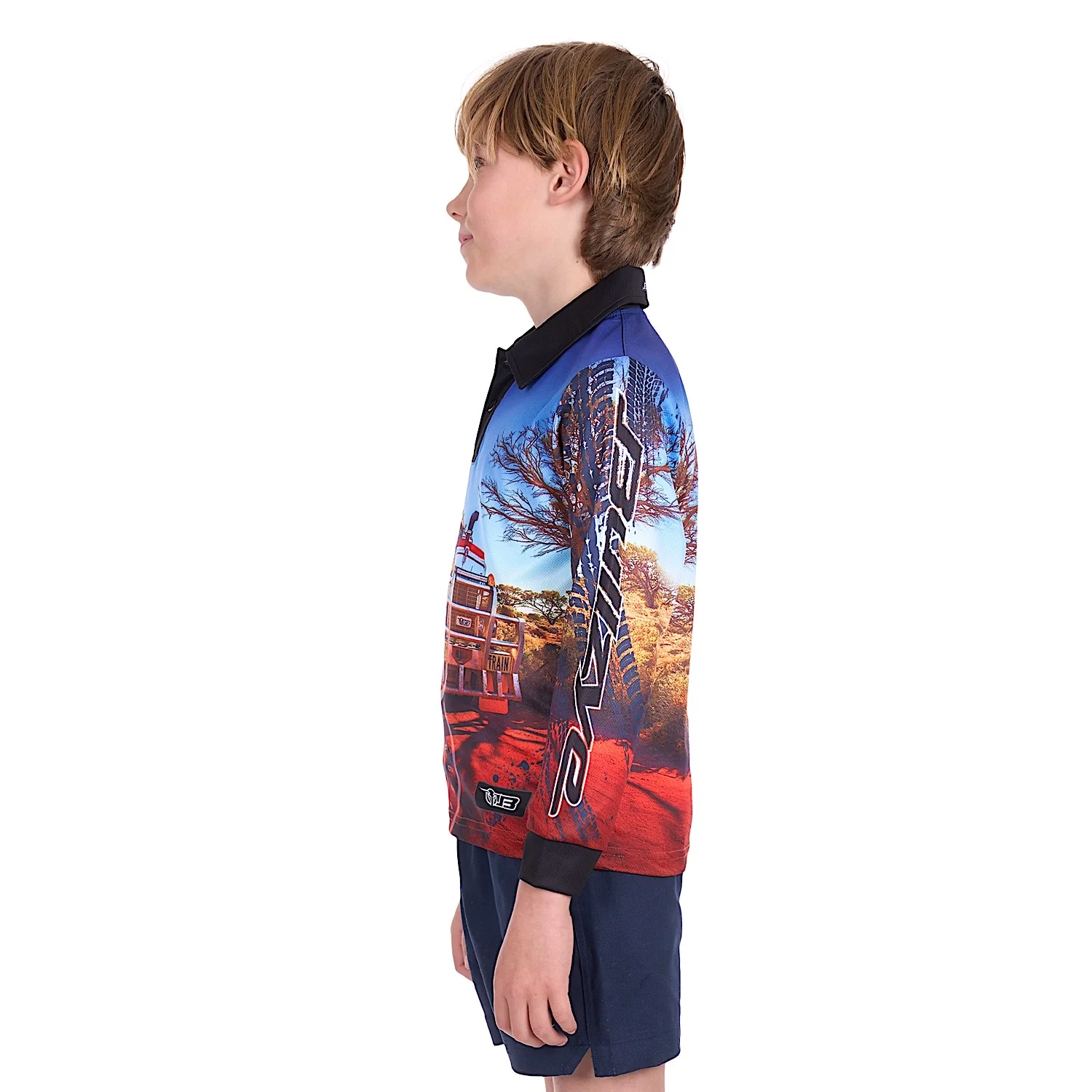 Bullzye Boy's Road Train Long Sleeve Fishing Shirt - Multi - Image 3