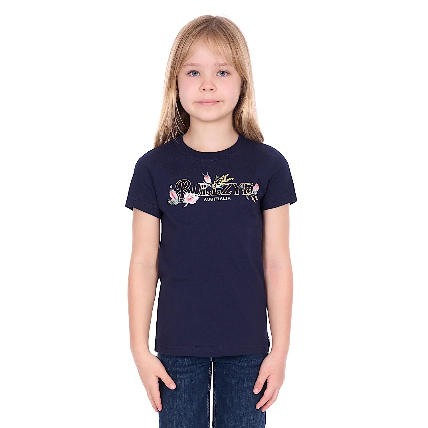 Bullzye Girl's Bindi T Shirt - Navy - Image 2