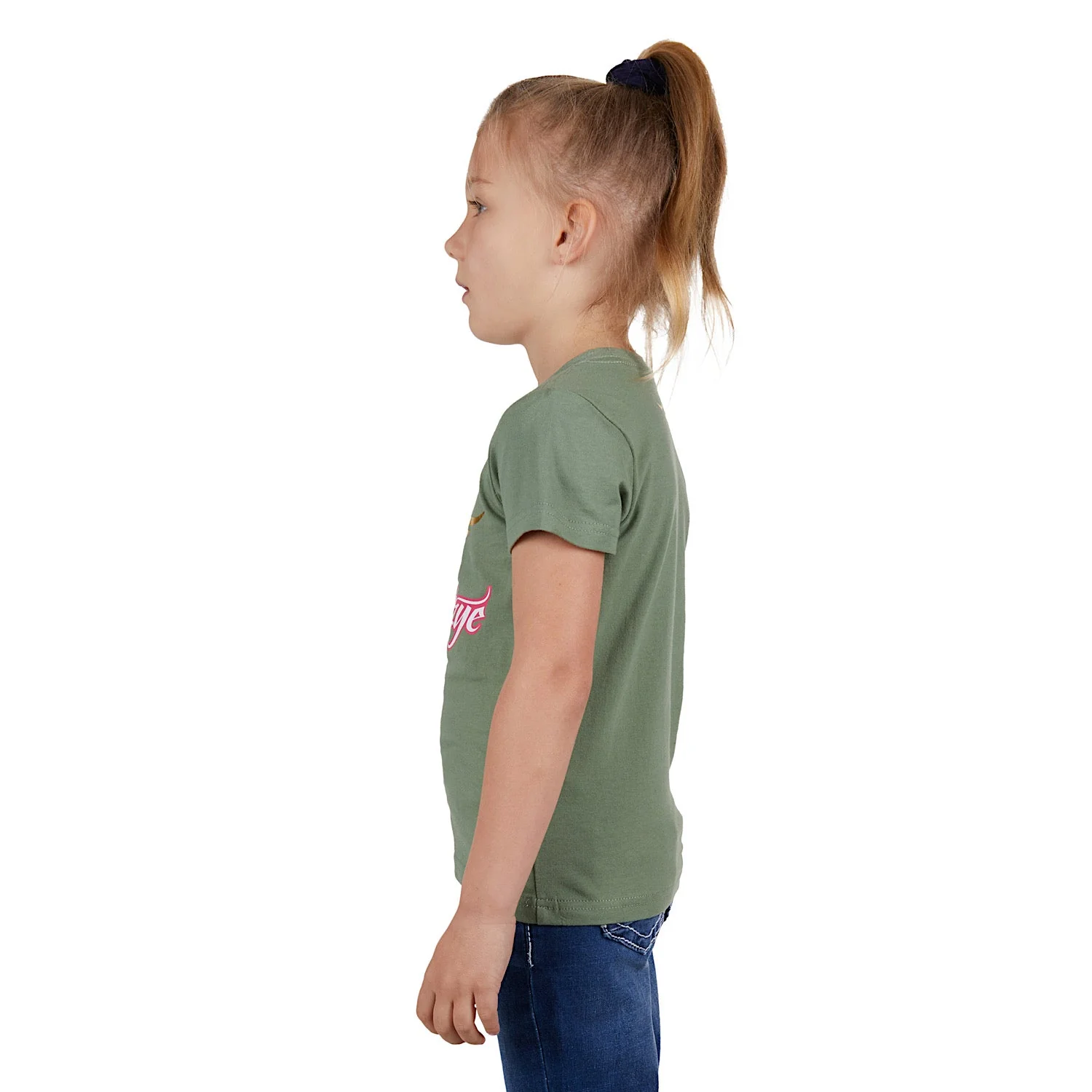 Bullzye Girl's Foliage Tee-Moss - Image 2