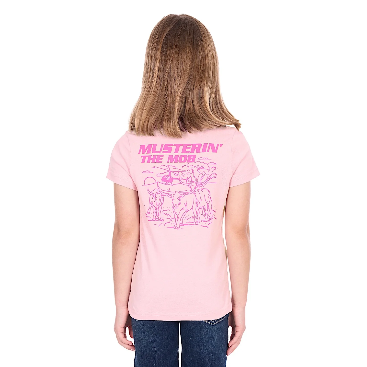 Bullzye Girl's Muster T Shirt - Blush - Image 2
