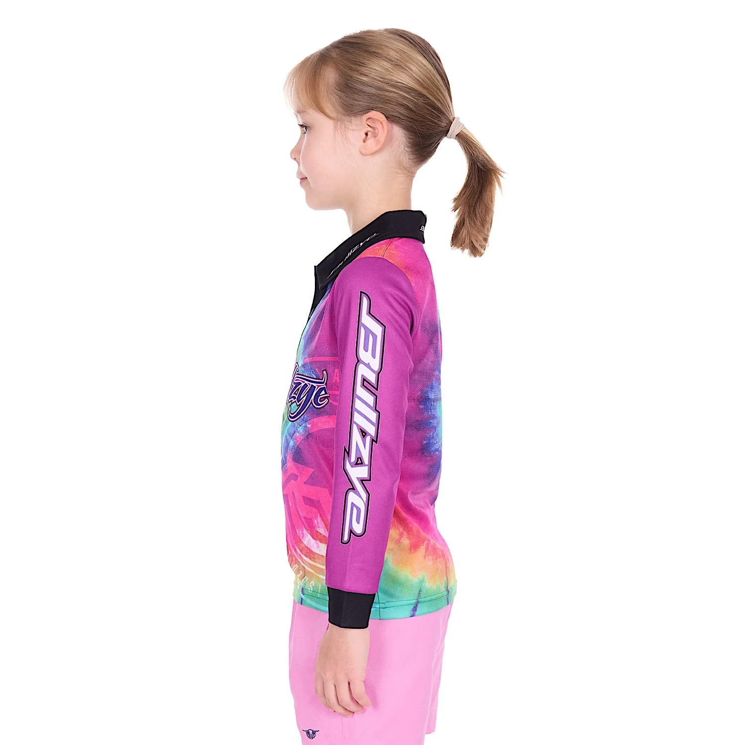 Bullzye Girl's Narrative Long Sleeve Fishing Shirt - Multi - Image 2