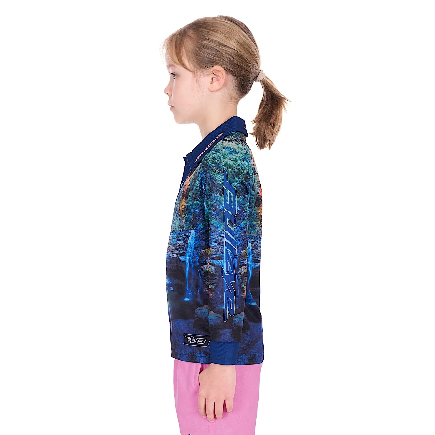 Bullzye Girl's Waterfall Long Sleeve Fishing Shirt - Multi - Image 3