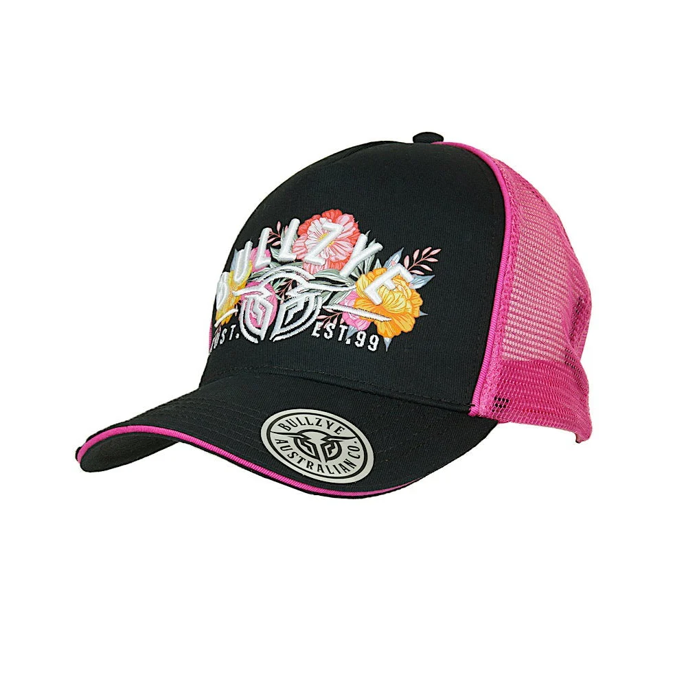 Bullzye Mackay High Profile Trucker Cap Black/Pink