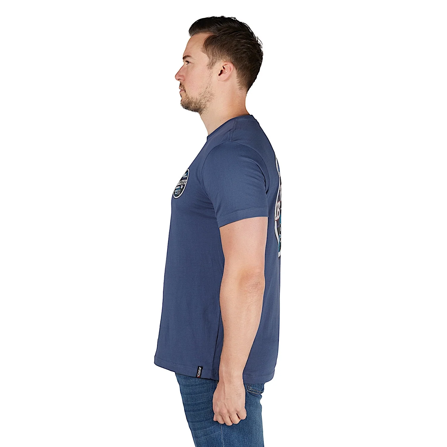 Bullzye Men's Blaze T Shirt - Blue Steel - Image 2