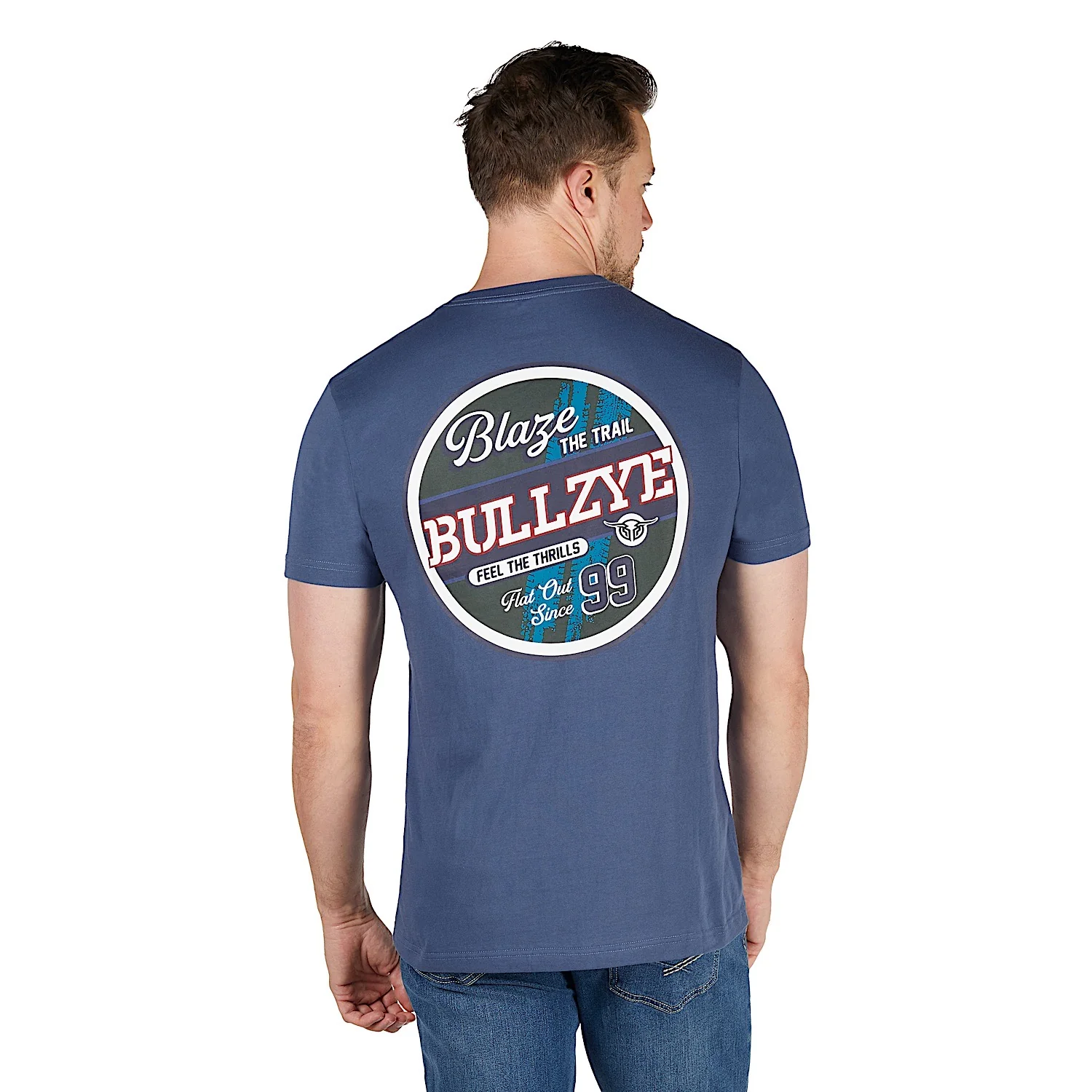 Bullzye Men's Blaze T Shirt - Blue Steel - Image 3