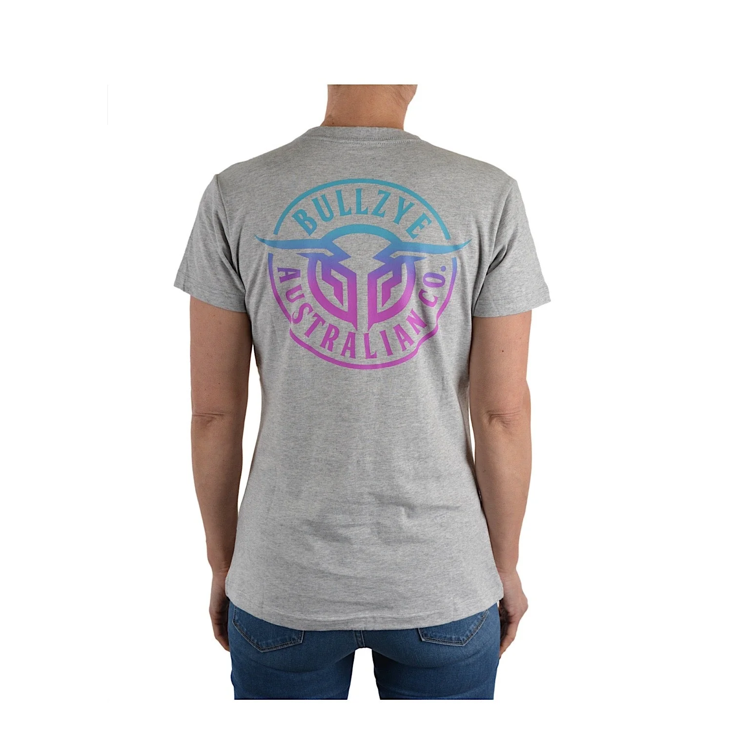 Bullzye Women's Bullring Tee - White Marle - Image 2