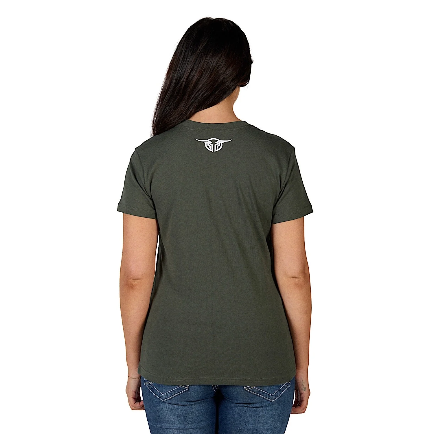 Bullzye Women's Flora Short Sleeve Tee - Olive - Image 3