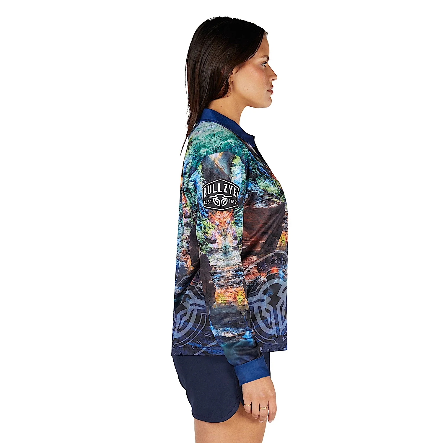 Bullzye Women's Waterfall Long Sleeve Fishing Shirt - Multi - Image 4