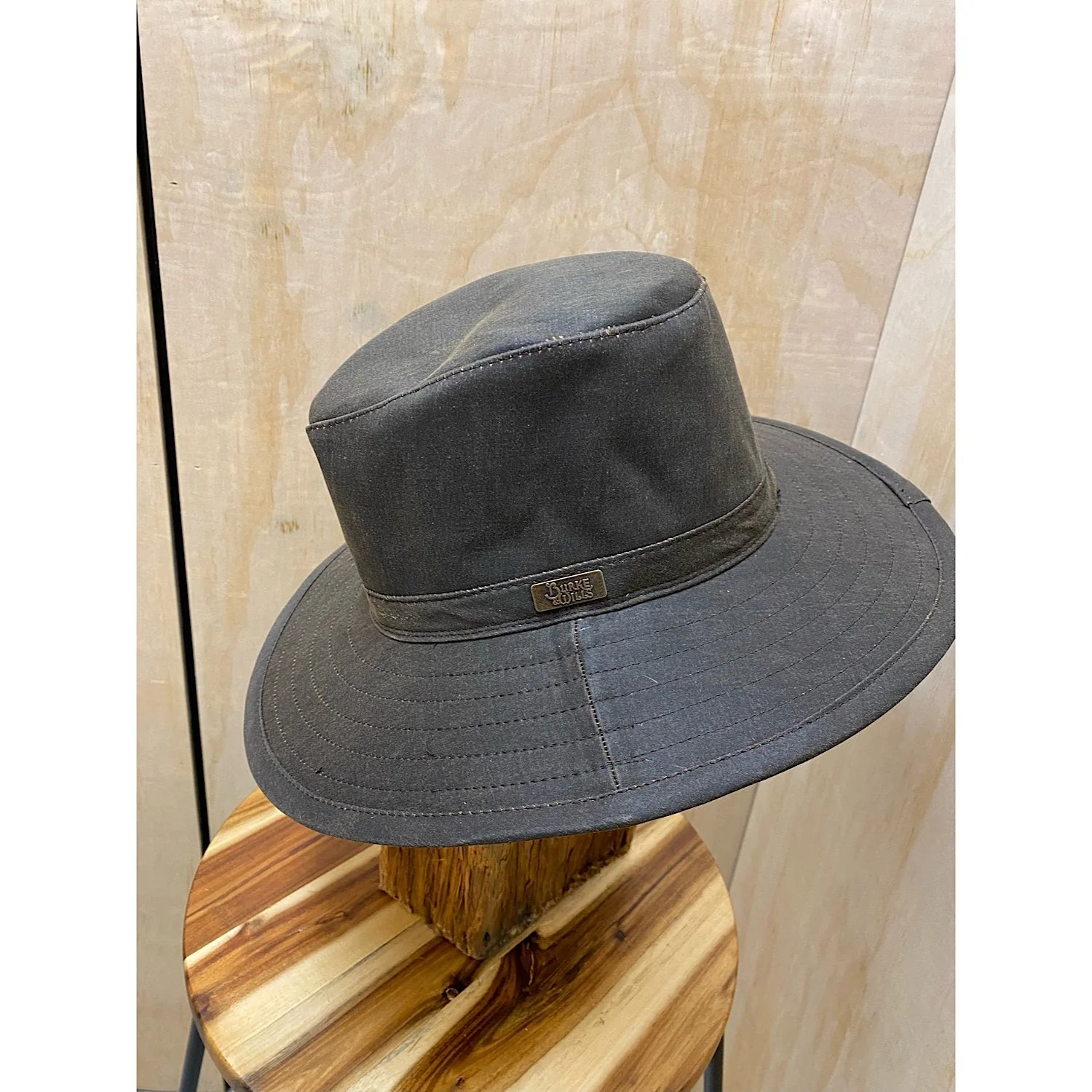 Burke & Wills Austin Faux Oilskin Hat - Rustic Brown - Image 2