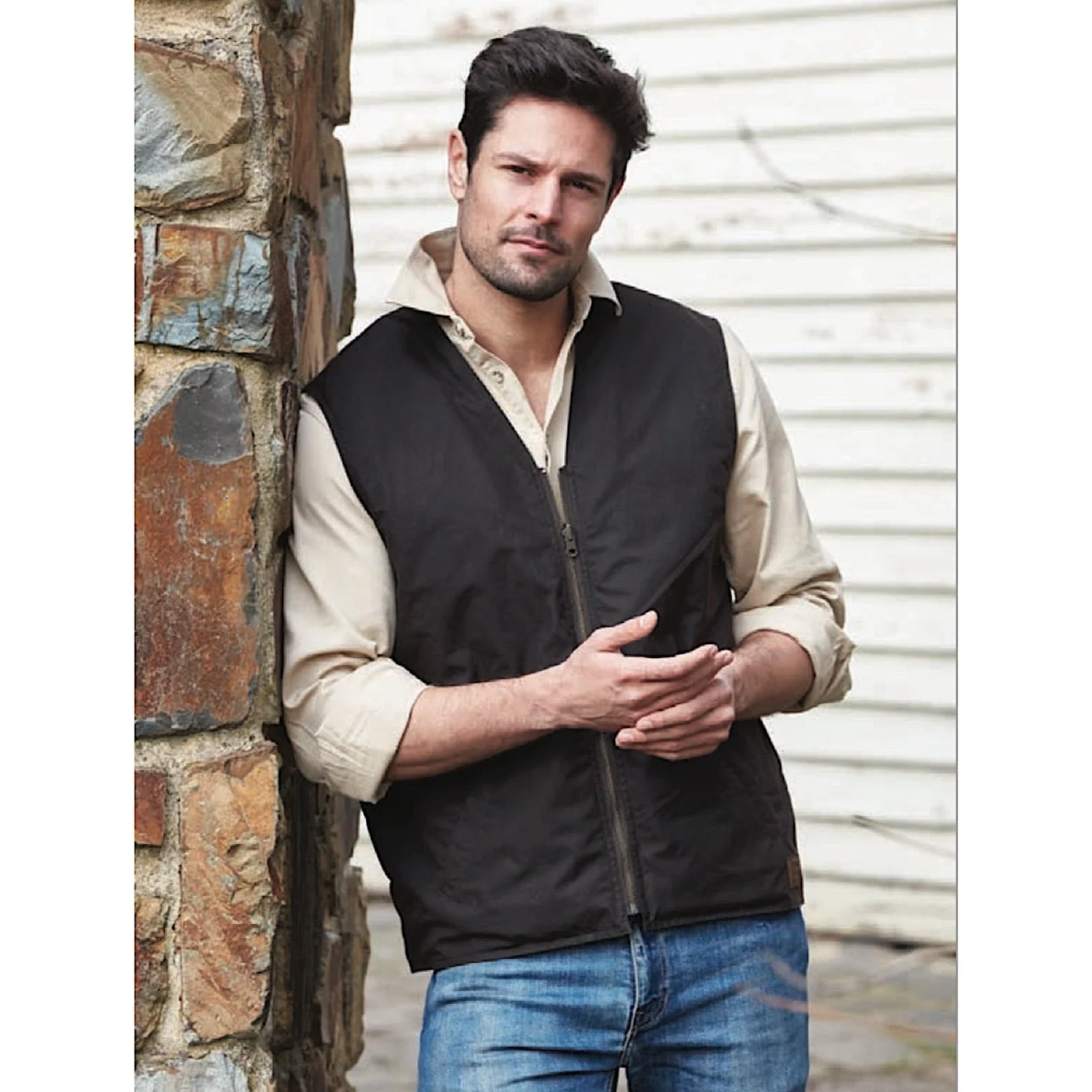 Burke & Wills Balranald Vest Liner - Brown - Image 3