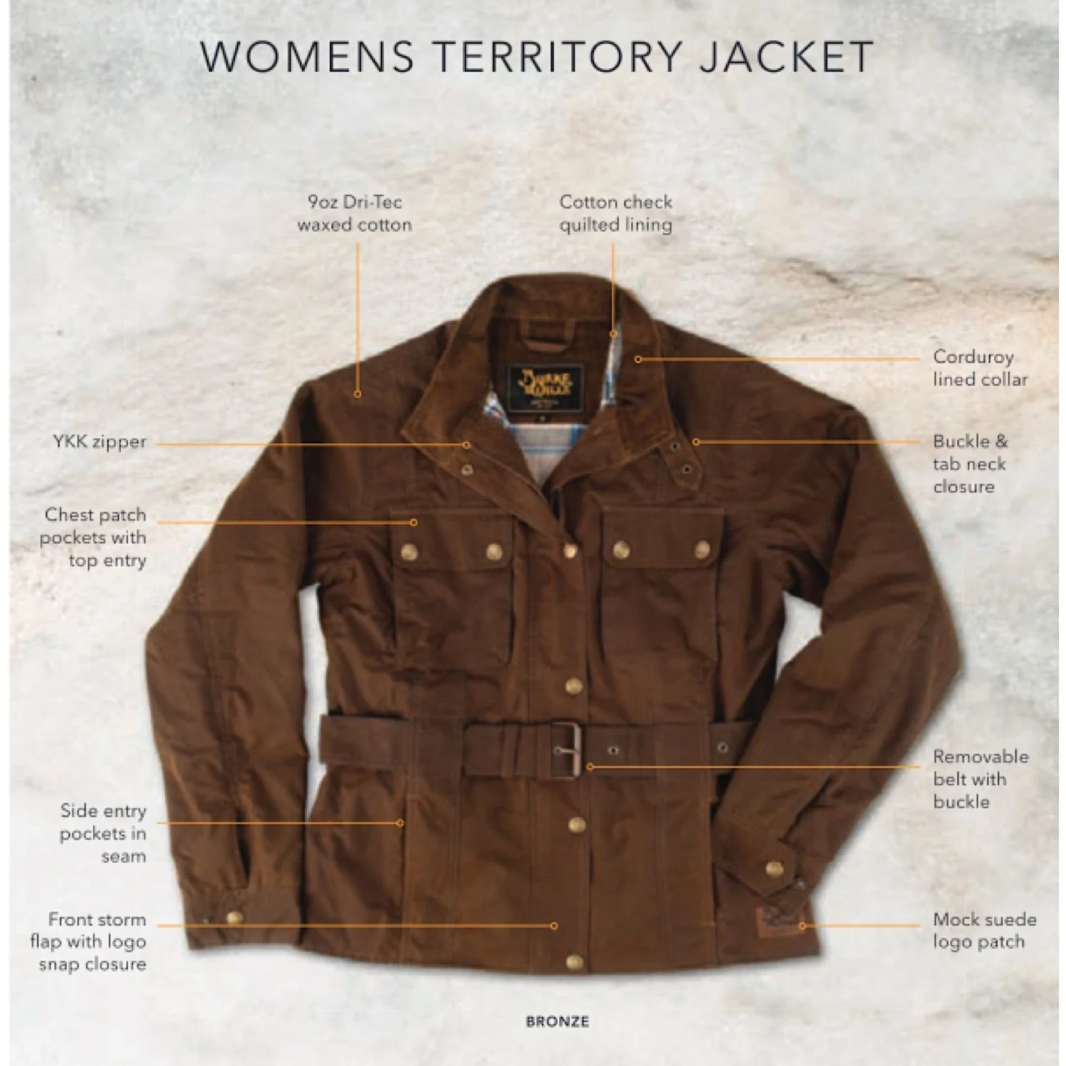 Burke & Wills Women's Territory Jacket Bronze - Image 2