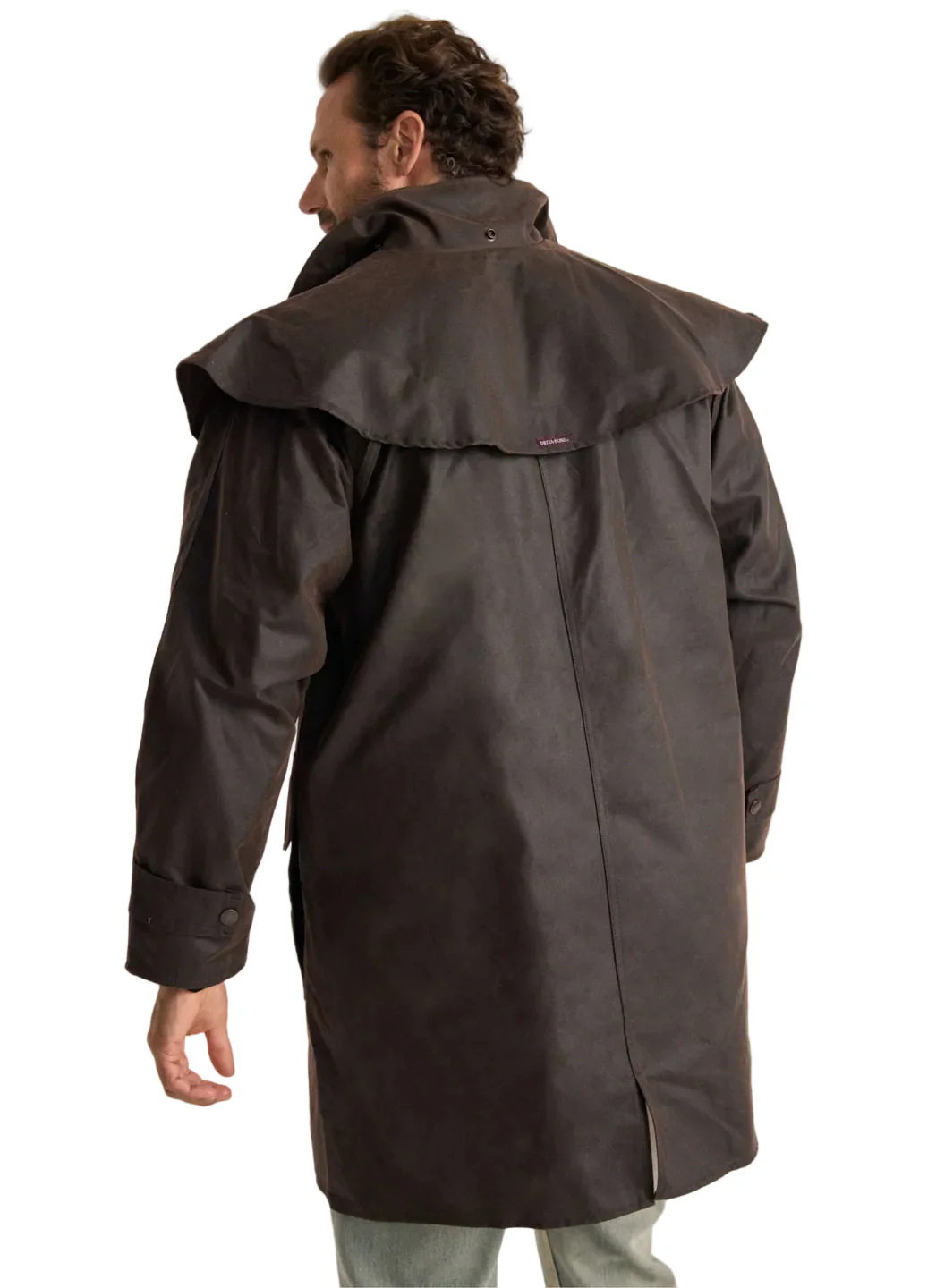 Driza-Bone Heritage Ranger Oilskin Coat - Brown - Image 4
