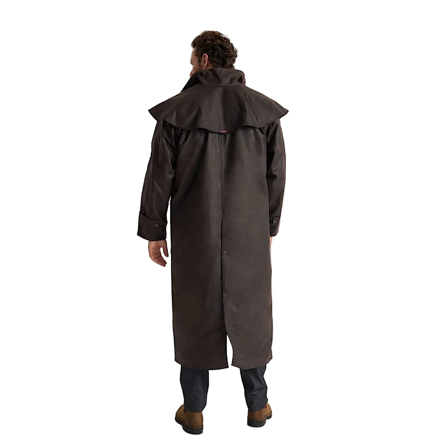 Driza-Bone Heritage Rider Oilskin Coat - Brown - Image 5