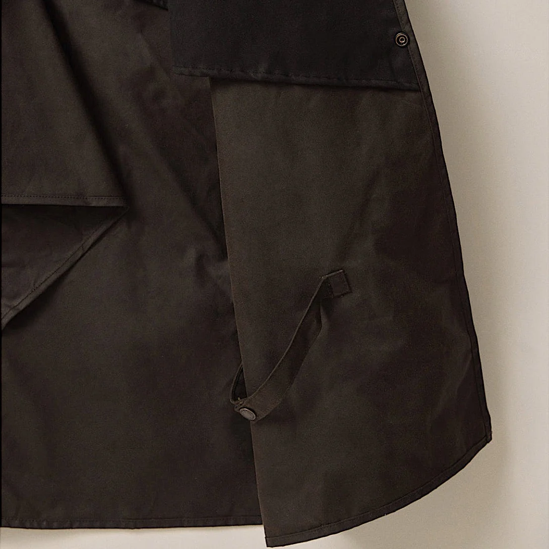 Driza-Bone Heritage Rider Oilskin Coat - Brown - Image 6