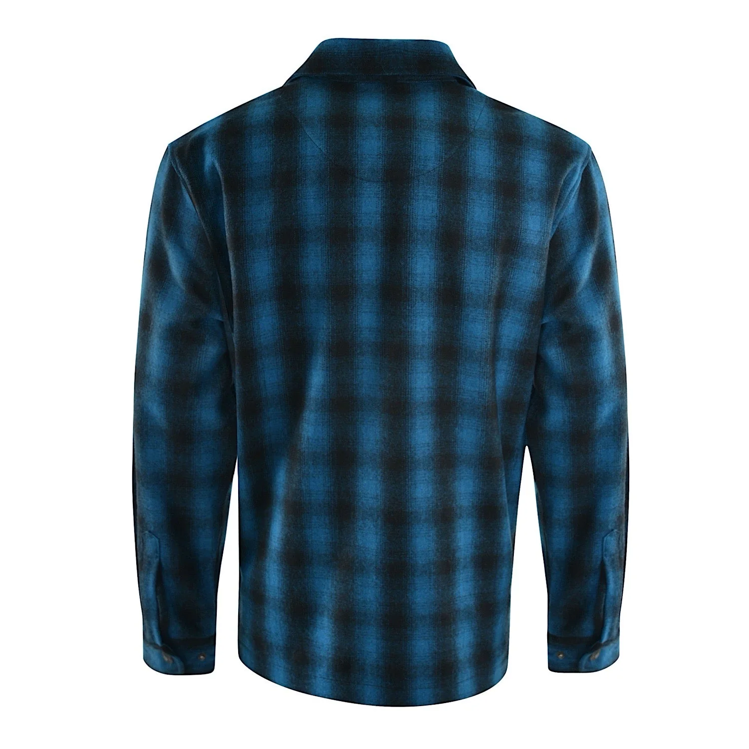 Dux-Bak Mens Mallard 1/4 Zip Overshirt Blue - Image 2