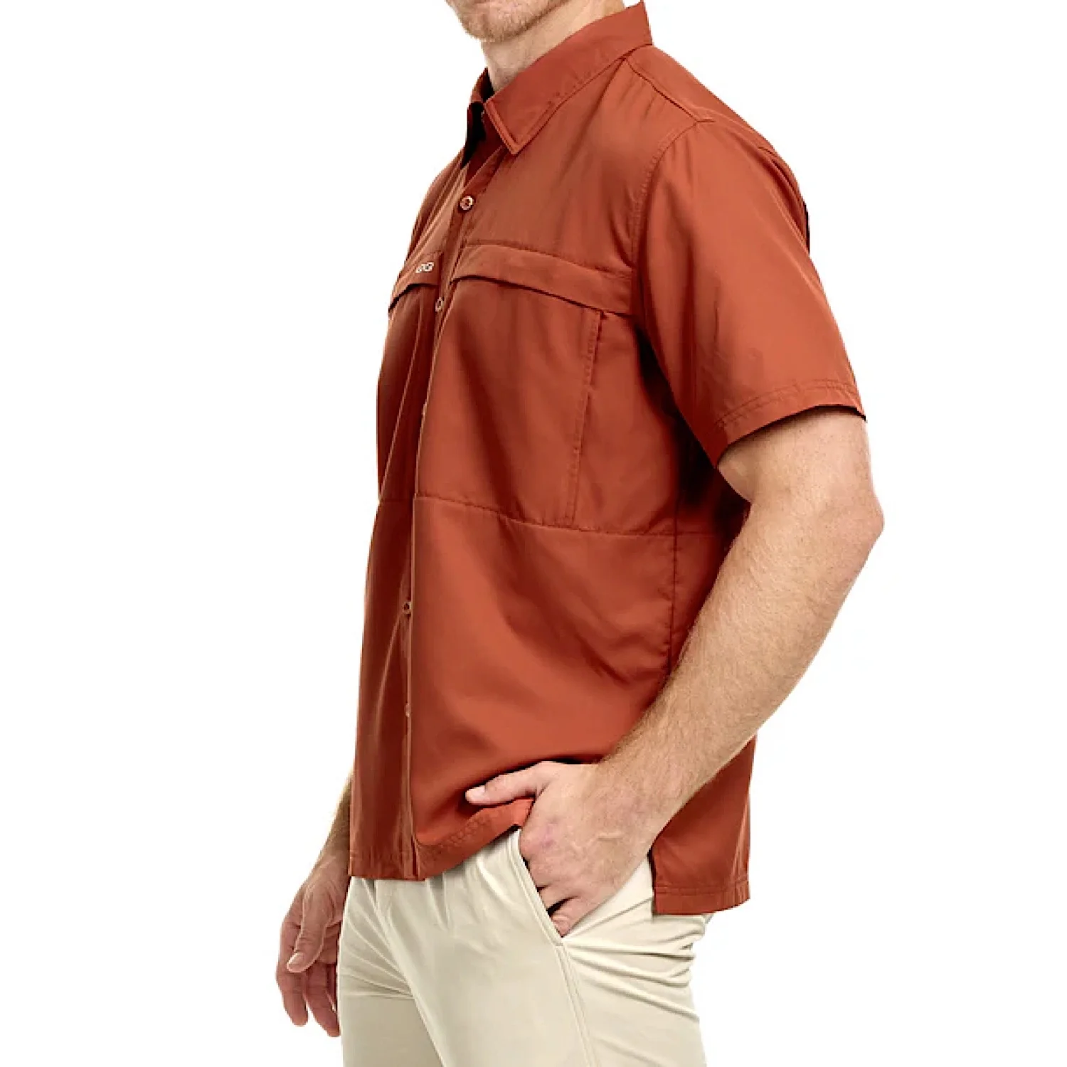 GameGuard Men's Shirt Short Sleeve Button Down - Copper Original - Image 2