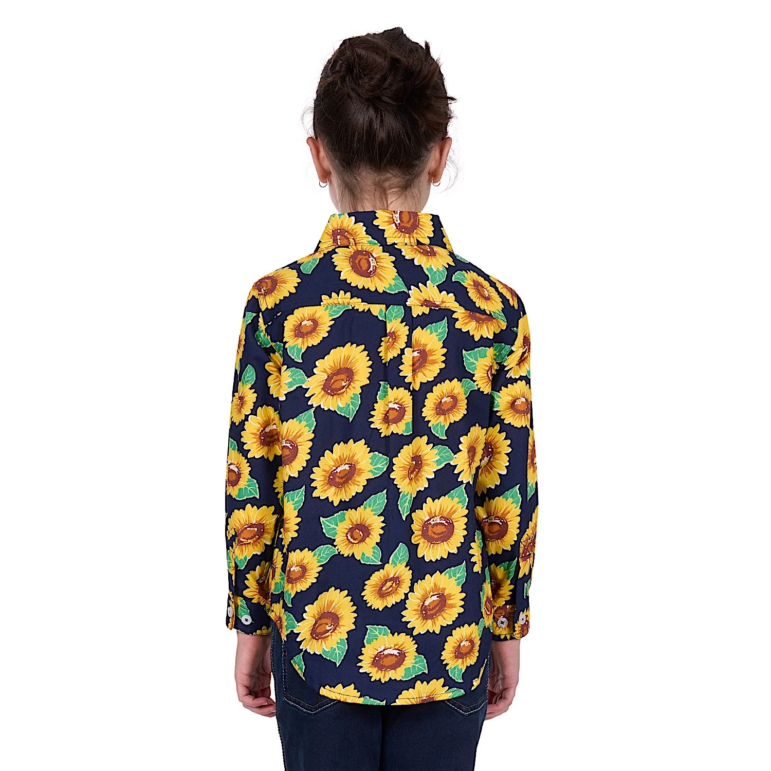 Hard Slog Kid's Ally Half Placket Long Sleeve Shirt - Yellow/Green - Image 4