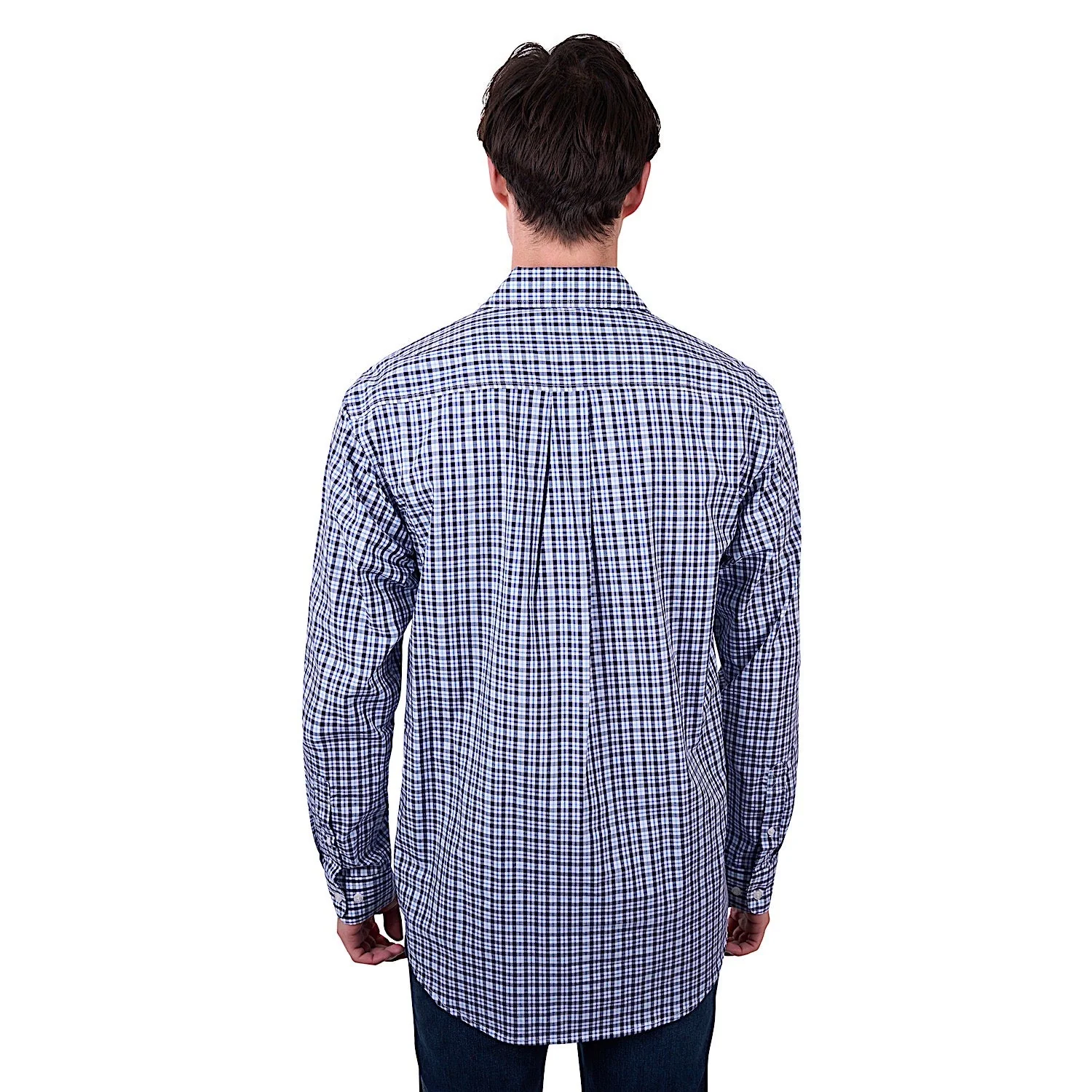 Hard Slog Men's Coney Half Placket Long Sleeve Shirt - Navy/Blue - Image 3