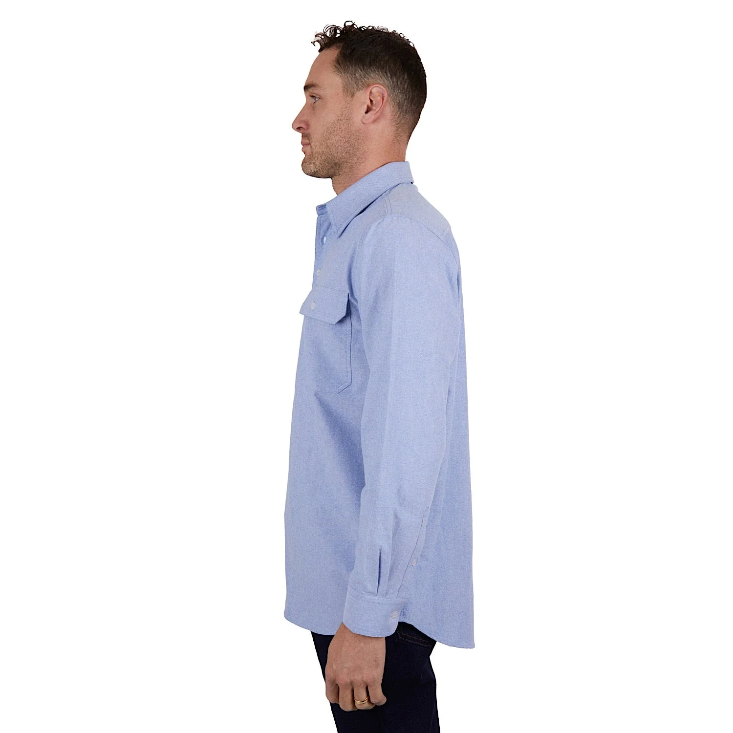 Hard Slog Men's Fred Half Placket Shirt - Navy - Image 2