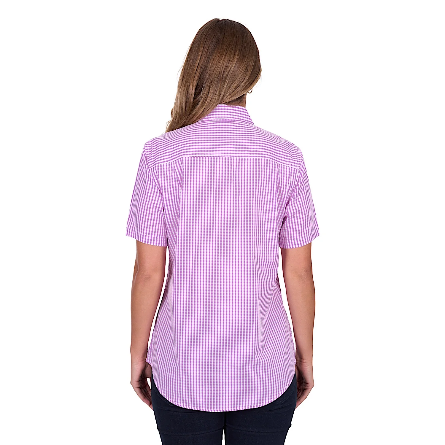 Hard Slog Women's Grace Half Placket Short Sleeve Shirt - Lavender - Image 3