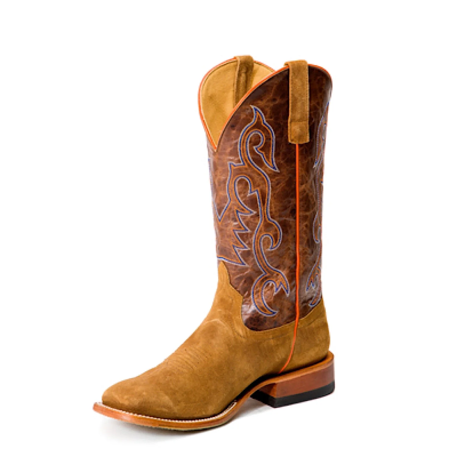 Horse Power Men's Western Boot - Camel Growler Roughout/Chocolate Crush