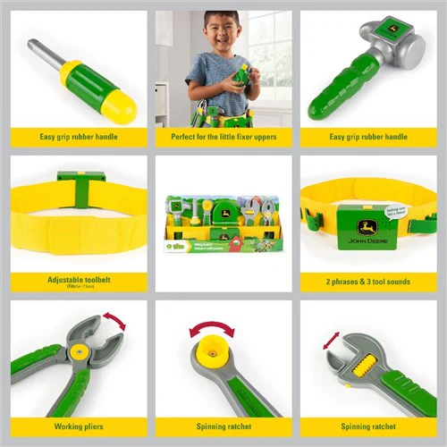 John Deere Kid's Deluxe Talking Toolbelt Set (2+) - Image 3
