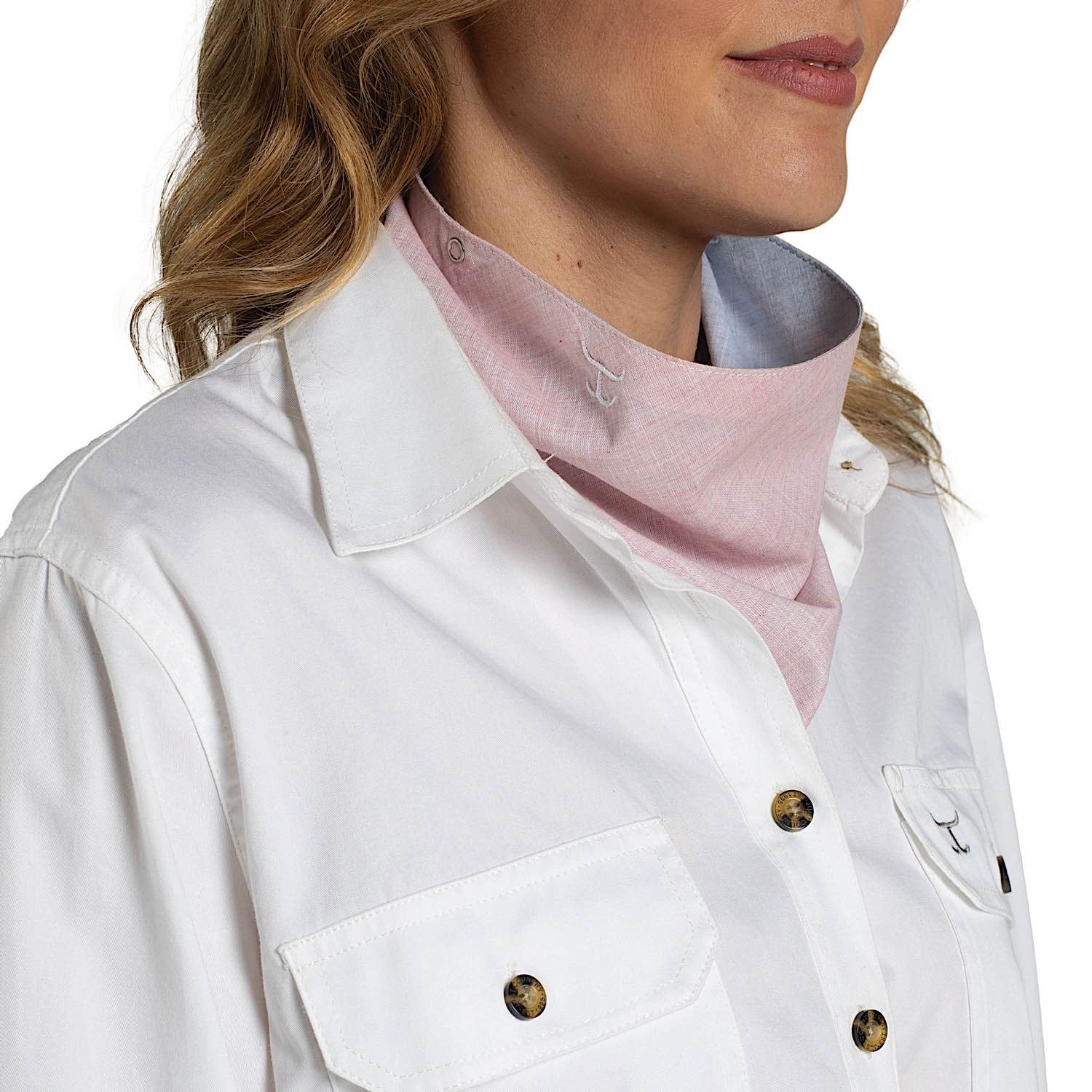 Just Country Carlee Double Sided Scarf - Powder Pink/Powder Blue - Image 3