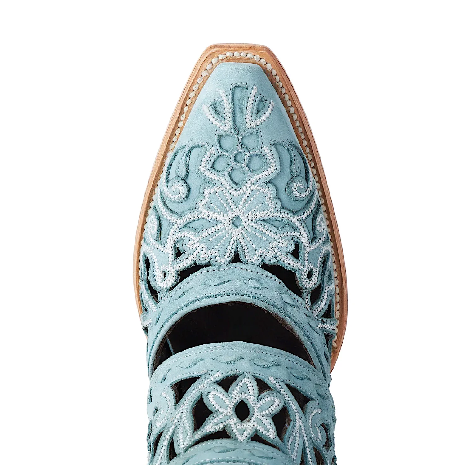 Lane Boots Robin Cut Out Slingback Mule - Washed Denim - Image 8