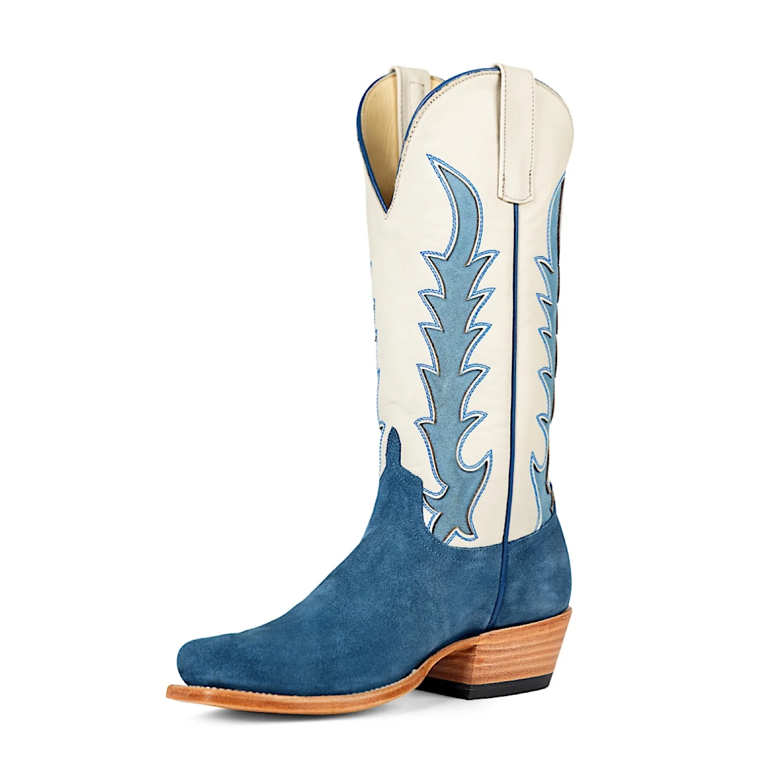 Macie Bean Women's Blue Suede Boots - Cream Mercedes