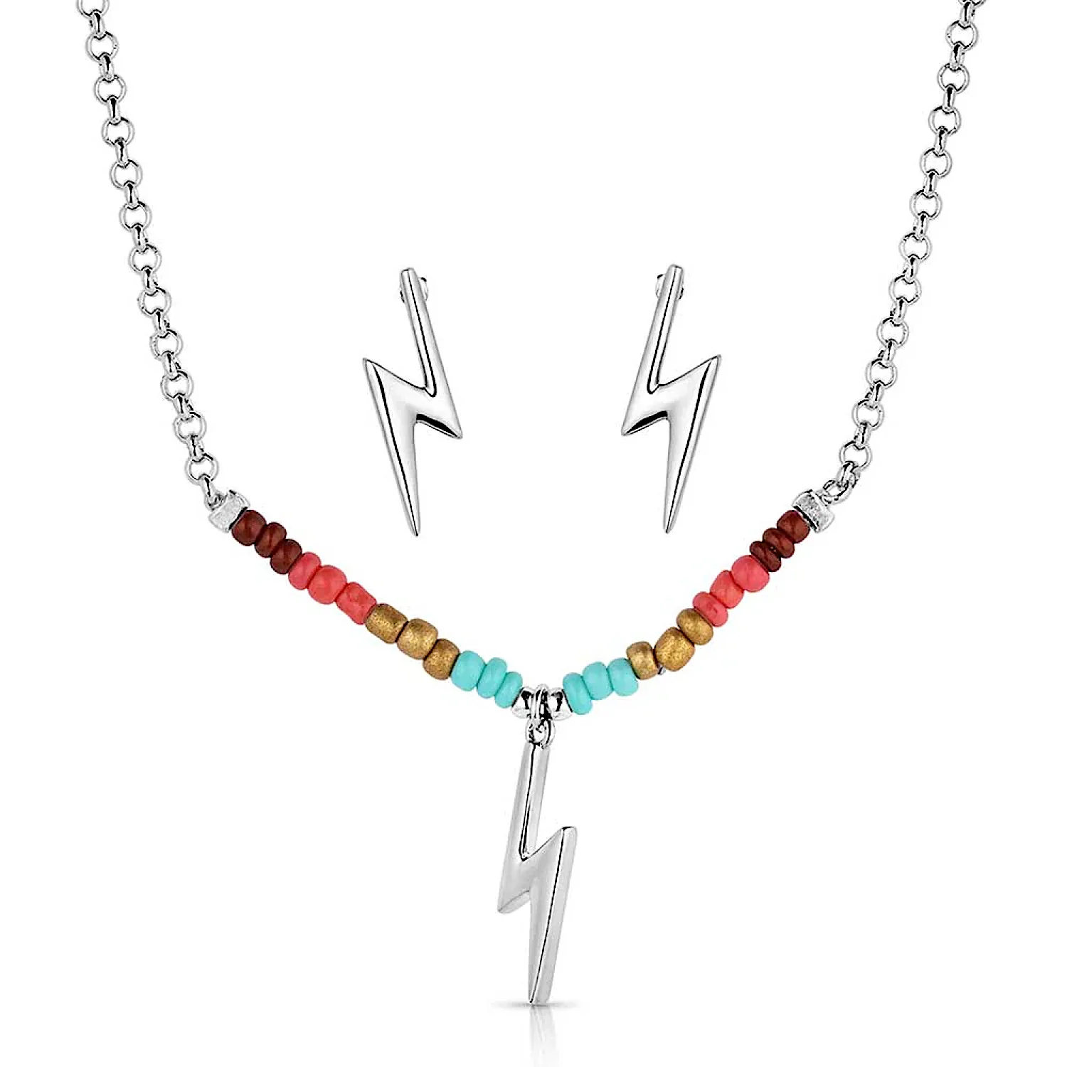 Montana Silversmiths Colourstruck Lightning Bolt Beaded Jewellery Set
