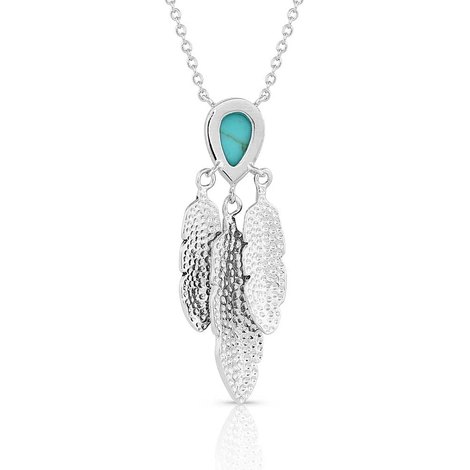 Montana Silversmiths Spirit Tears Feather Turquoise Necklace - Image 3