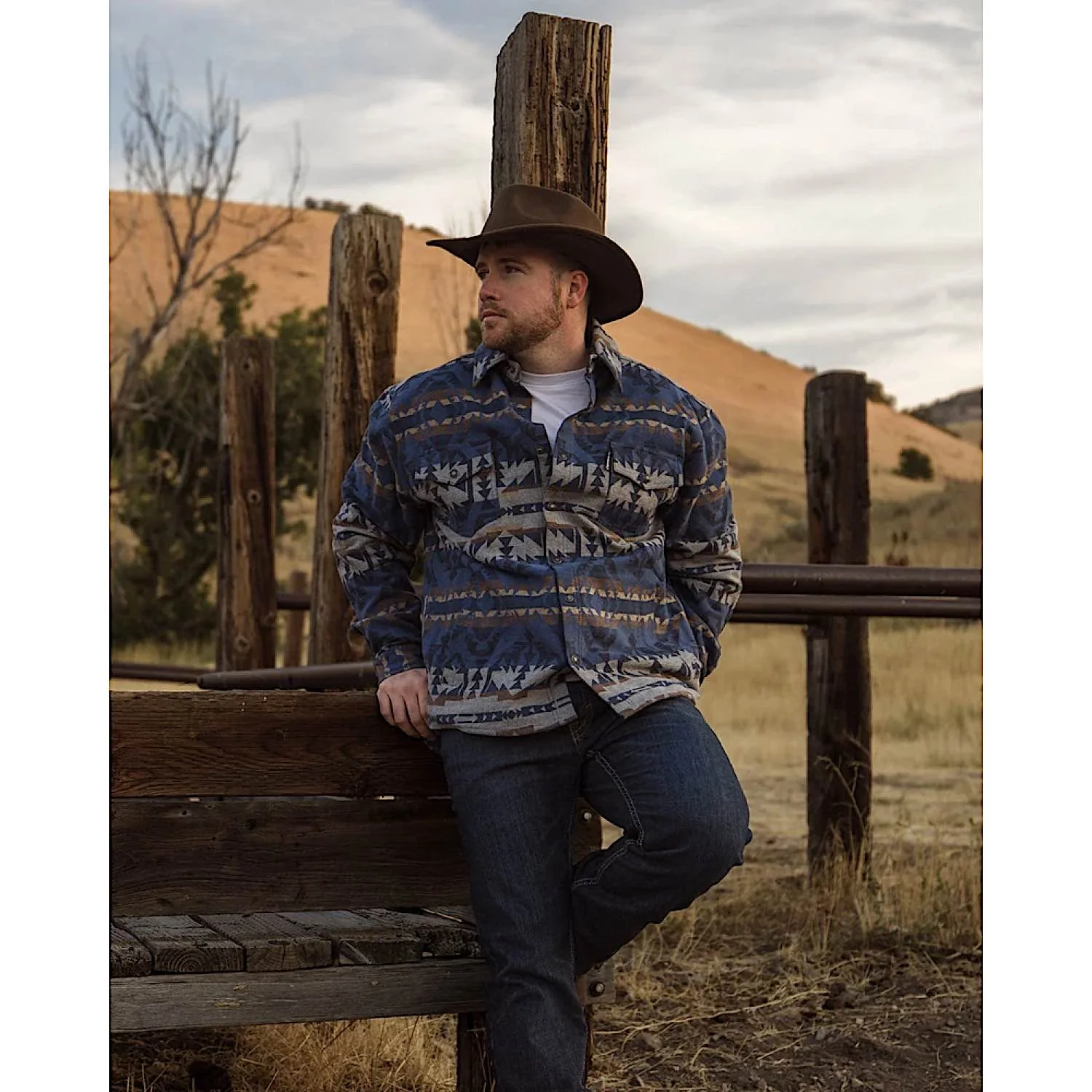 Outback Trading Men's Benson Shirt Jacket - Blue - Image 2