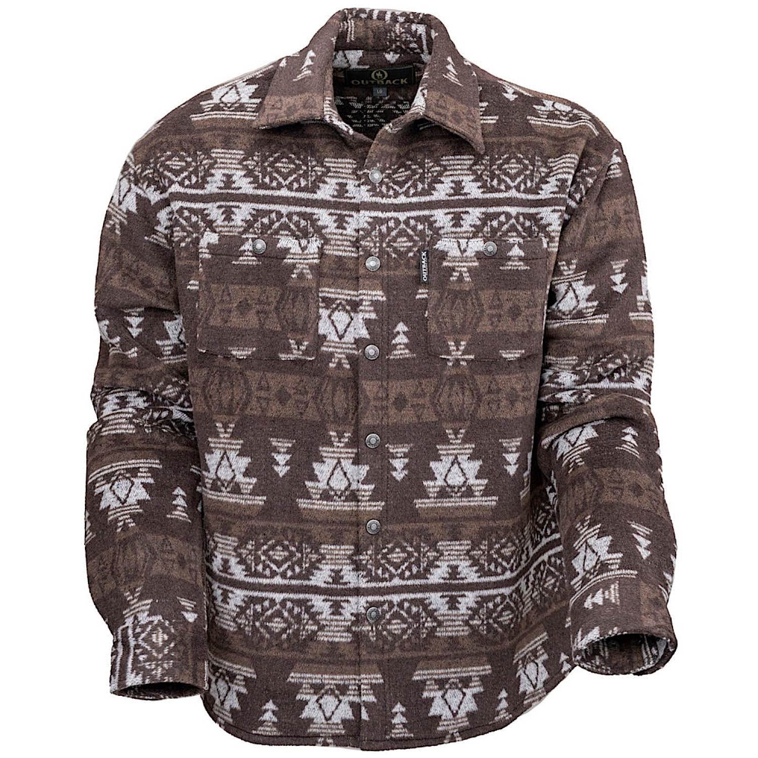 Outback Trading Men's Hudson Shirt Jacket - Brown