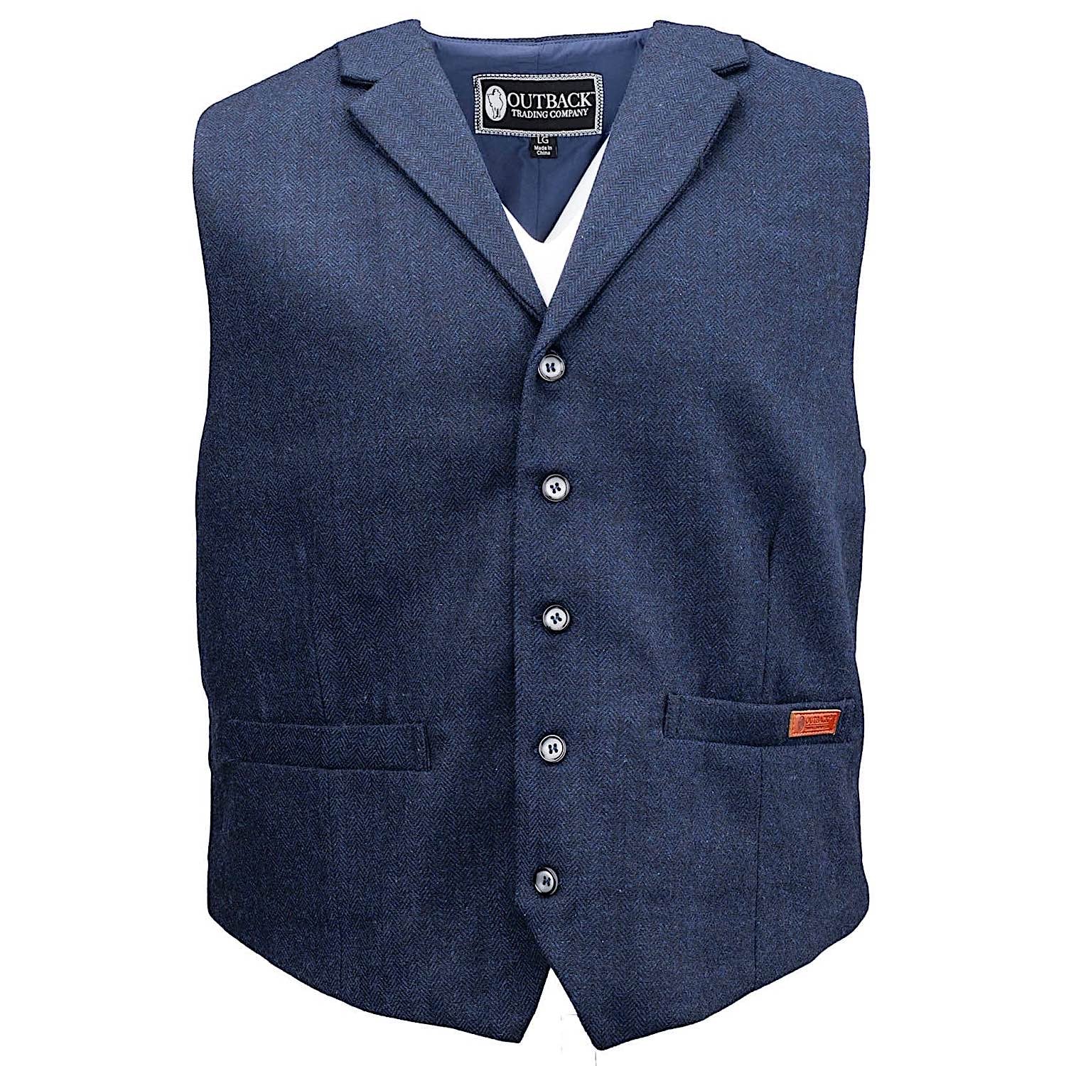 Outback Trading Men's Jessie Vest - Navy