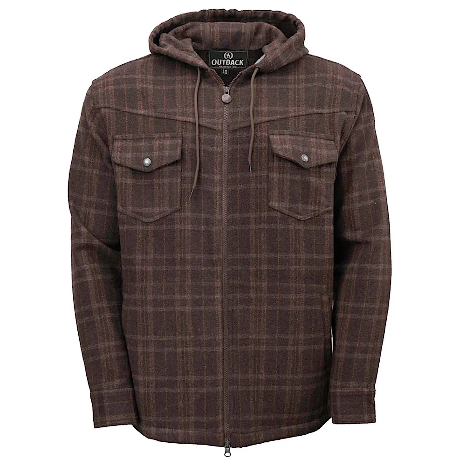 Outback Trading Men's Orion Hooded Jacket - Brown