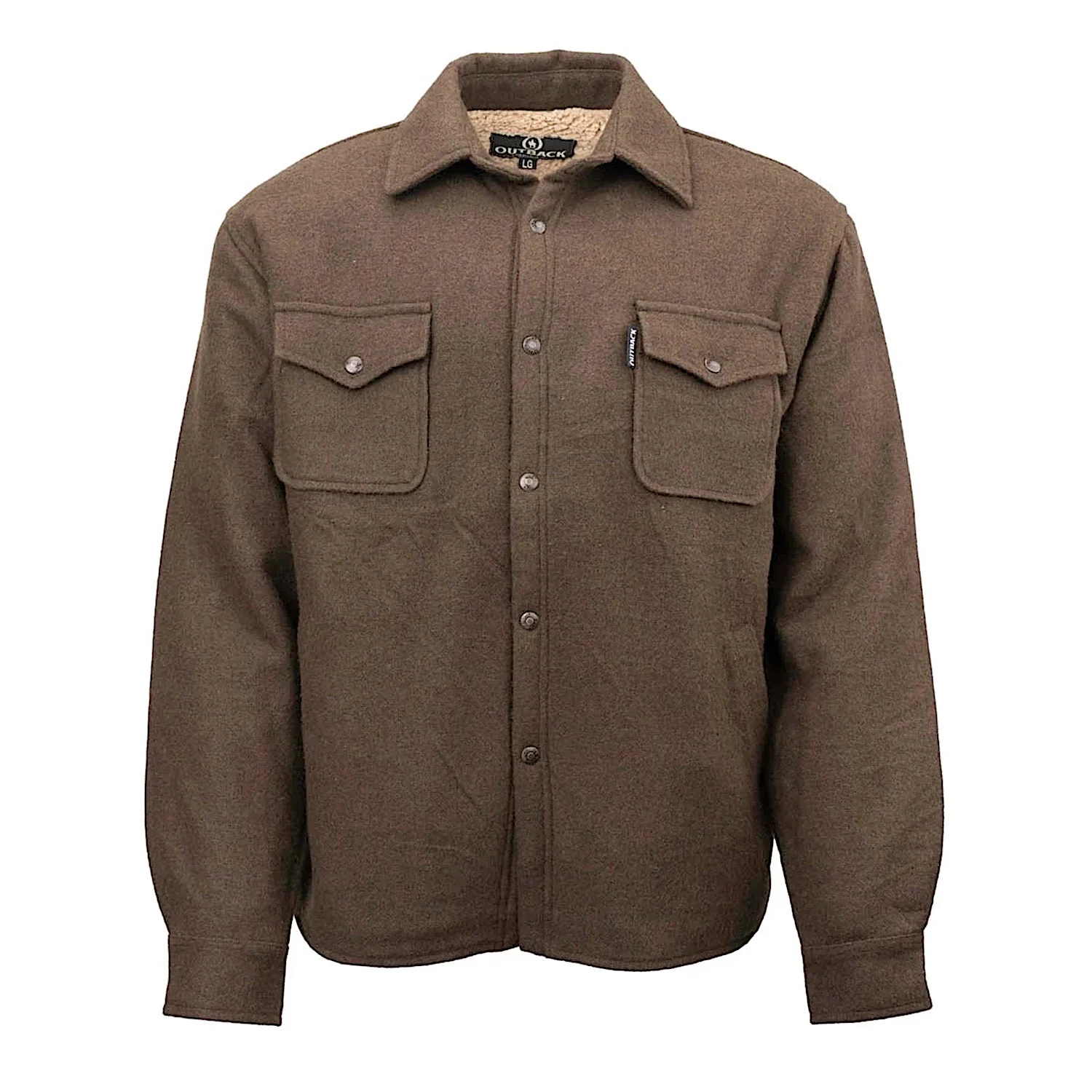 Outback Trading Men's Phoenix Button Up Jacket - Brown