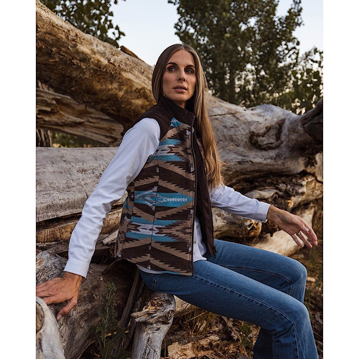 Outback Trading Women's Maybelle Vest - Light Brown - Image 4