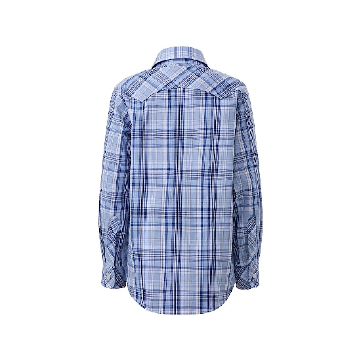 Pilbara Kid's Western Snap Button Shirt - Blue / Navy / White - Image 2