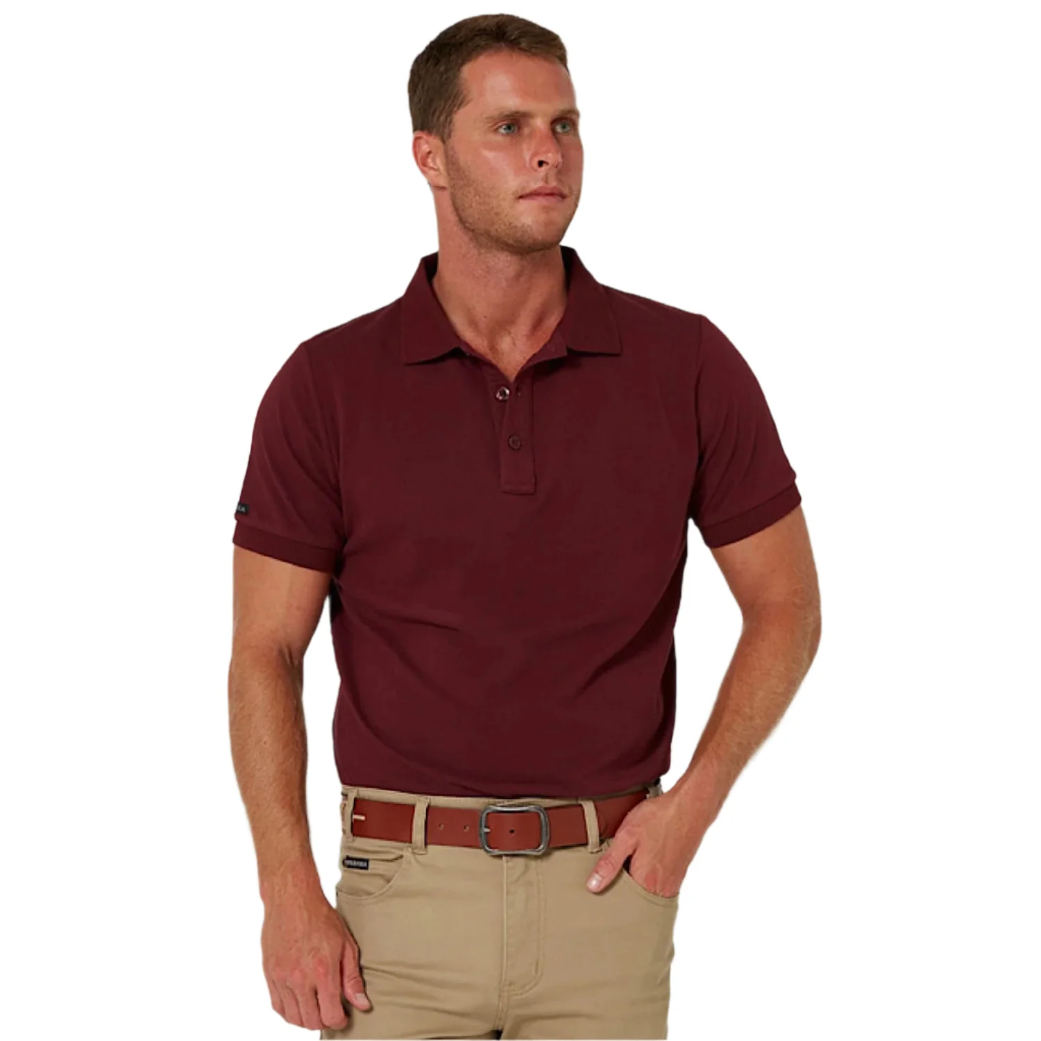 Pilbara Men's Classic Polo - Maroon