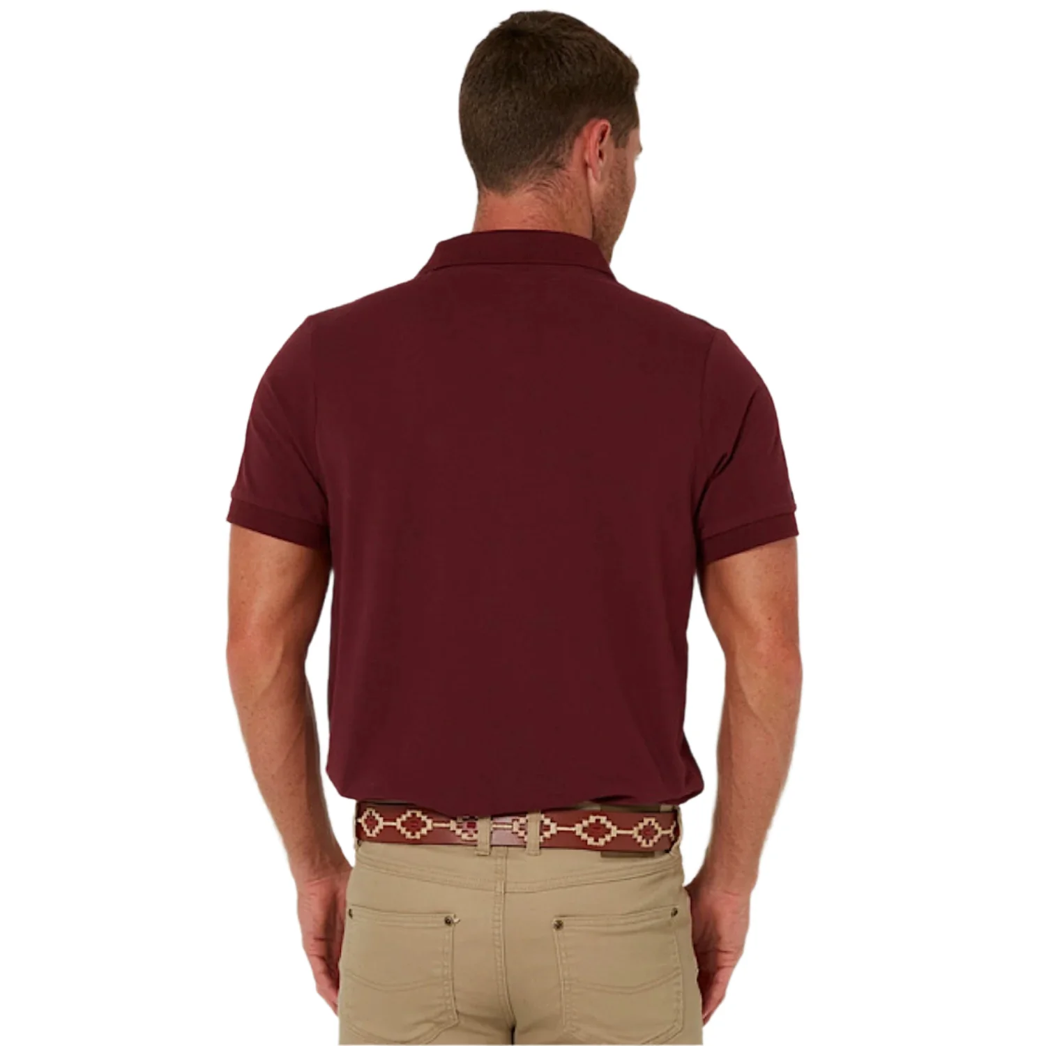 Pilbara Men's Classic Polo - Maroon - Image 2