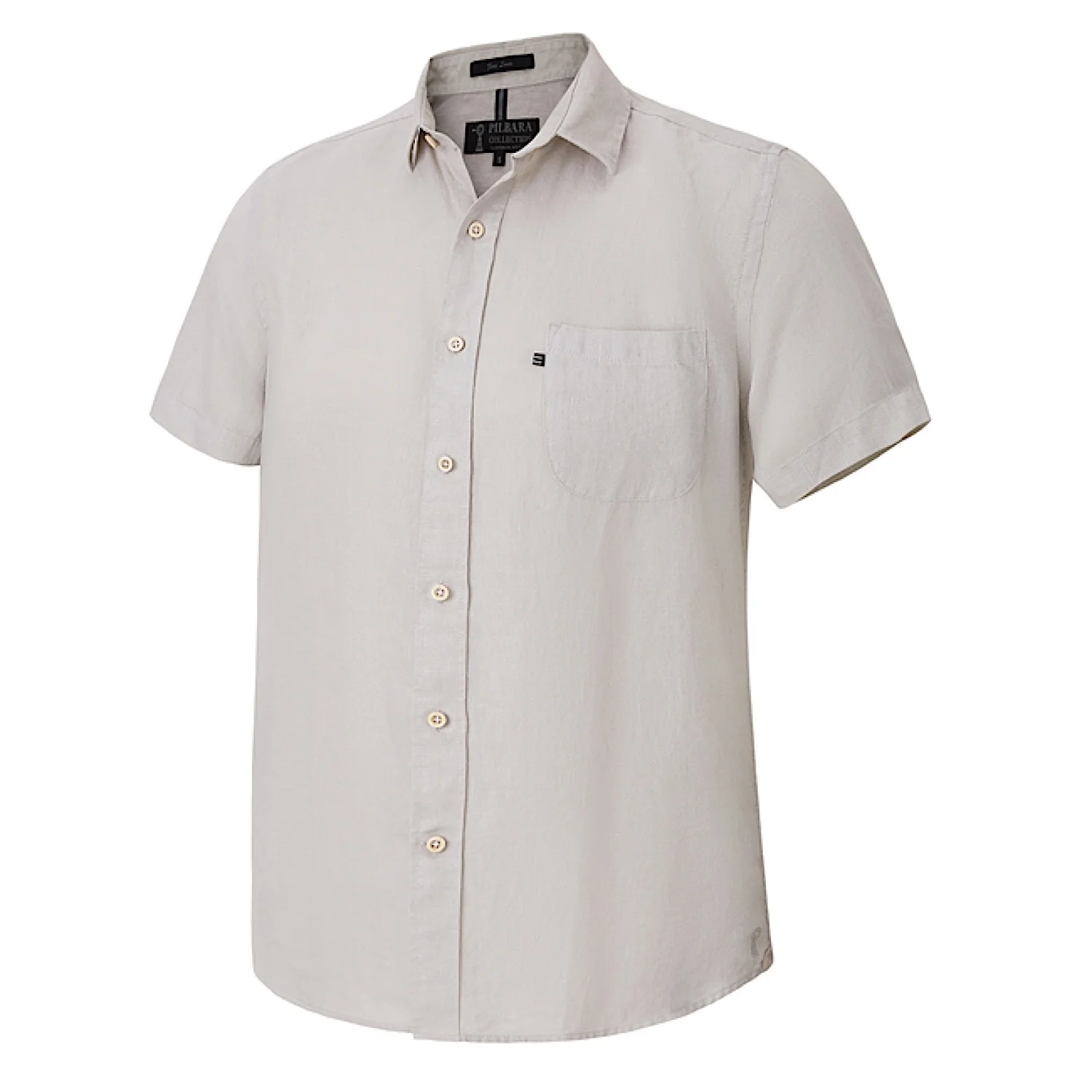Pilbara Men's Linen S/S Shirt - Flax