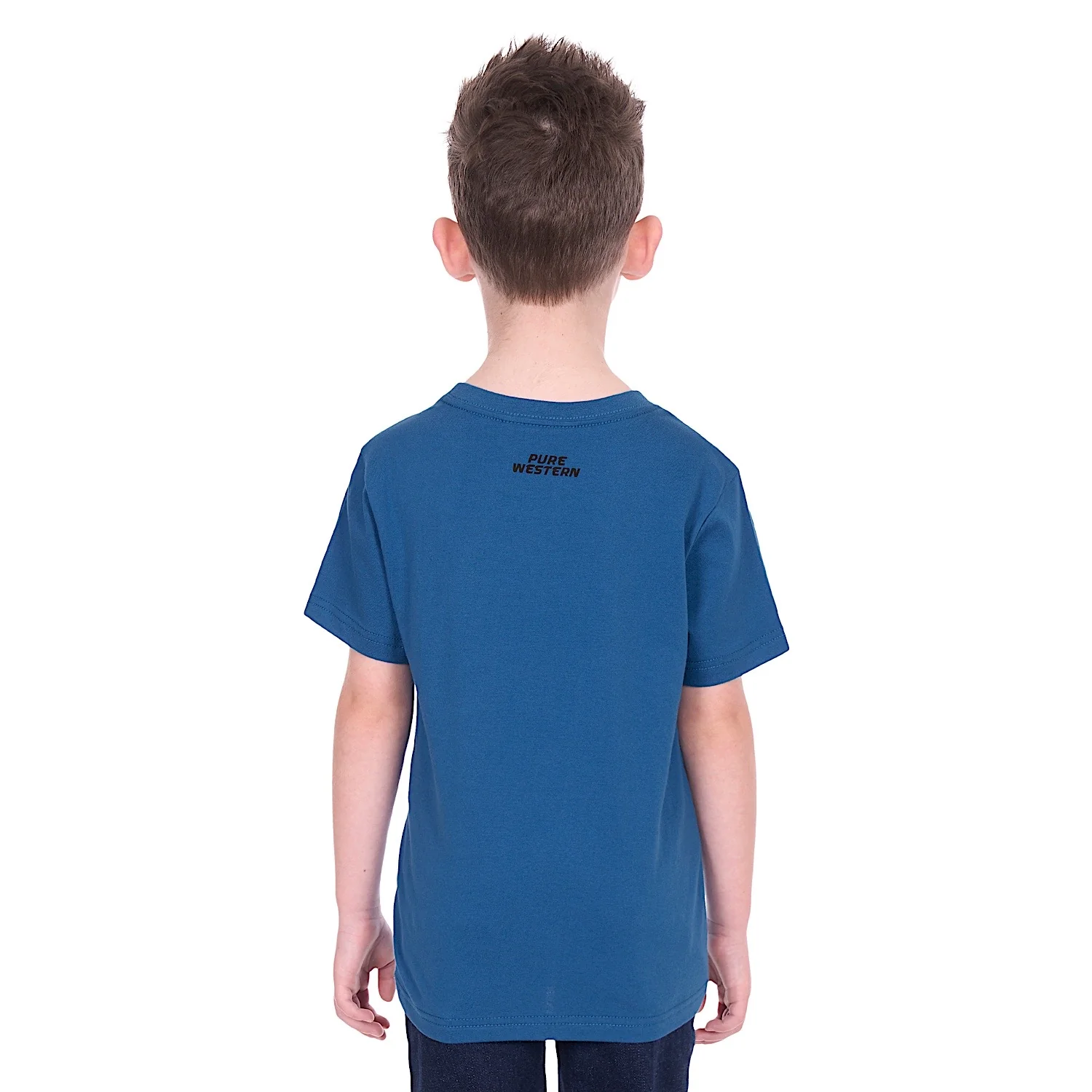 Pure Western Boy's Rodeo T-Shirt - Denim - Image 4