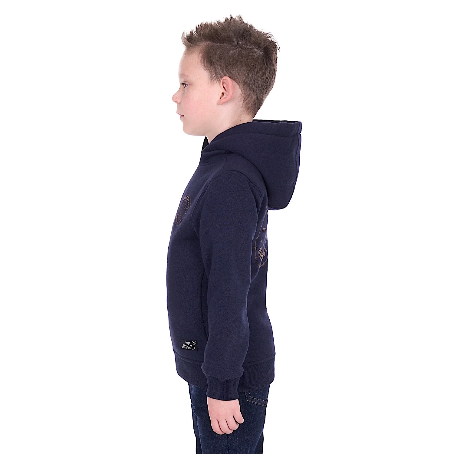 Pure Western Boy's Walker Hoodie - Navy - Image 3
