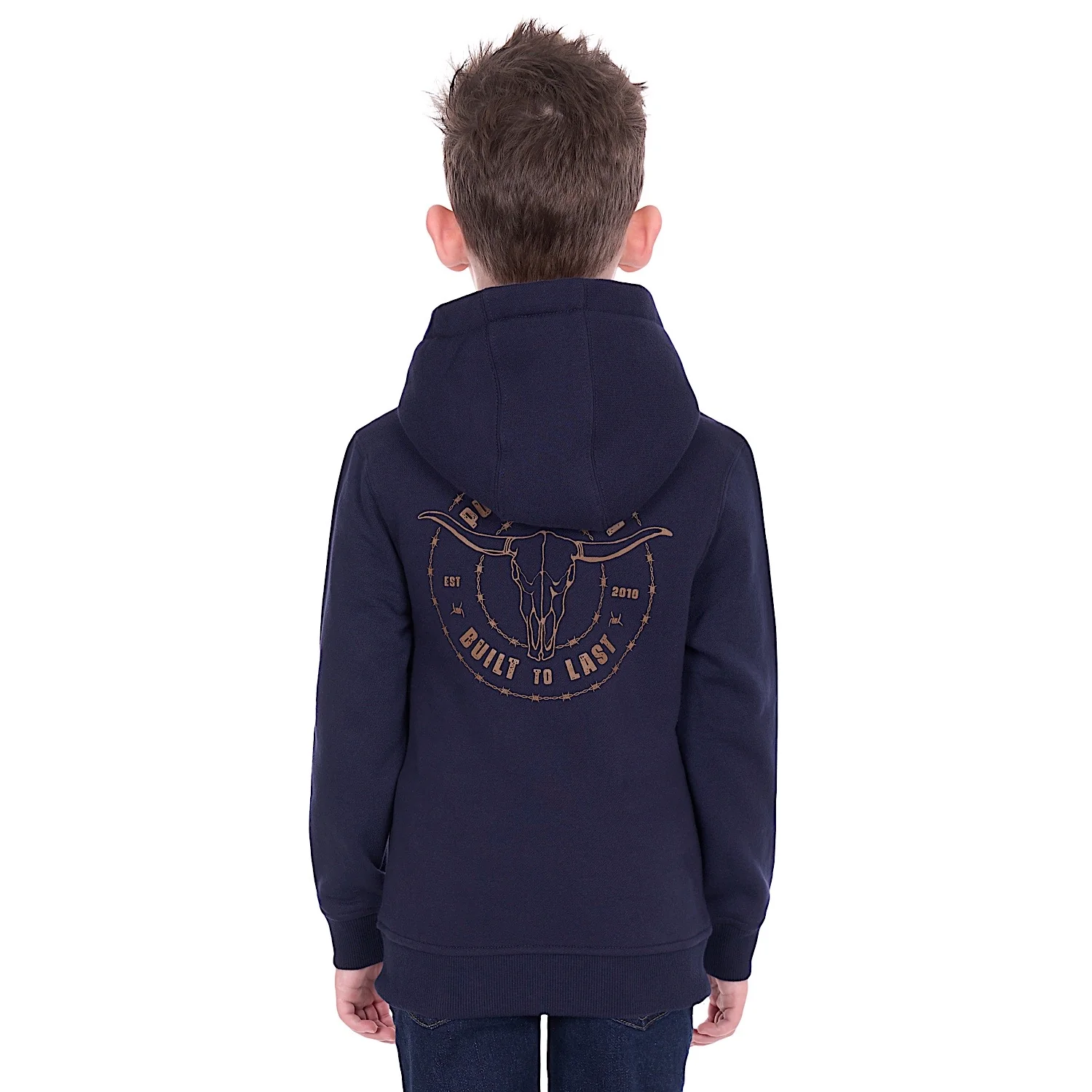 Pure Western Boy's Walker Hoodie - Navy - Image 4