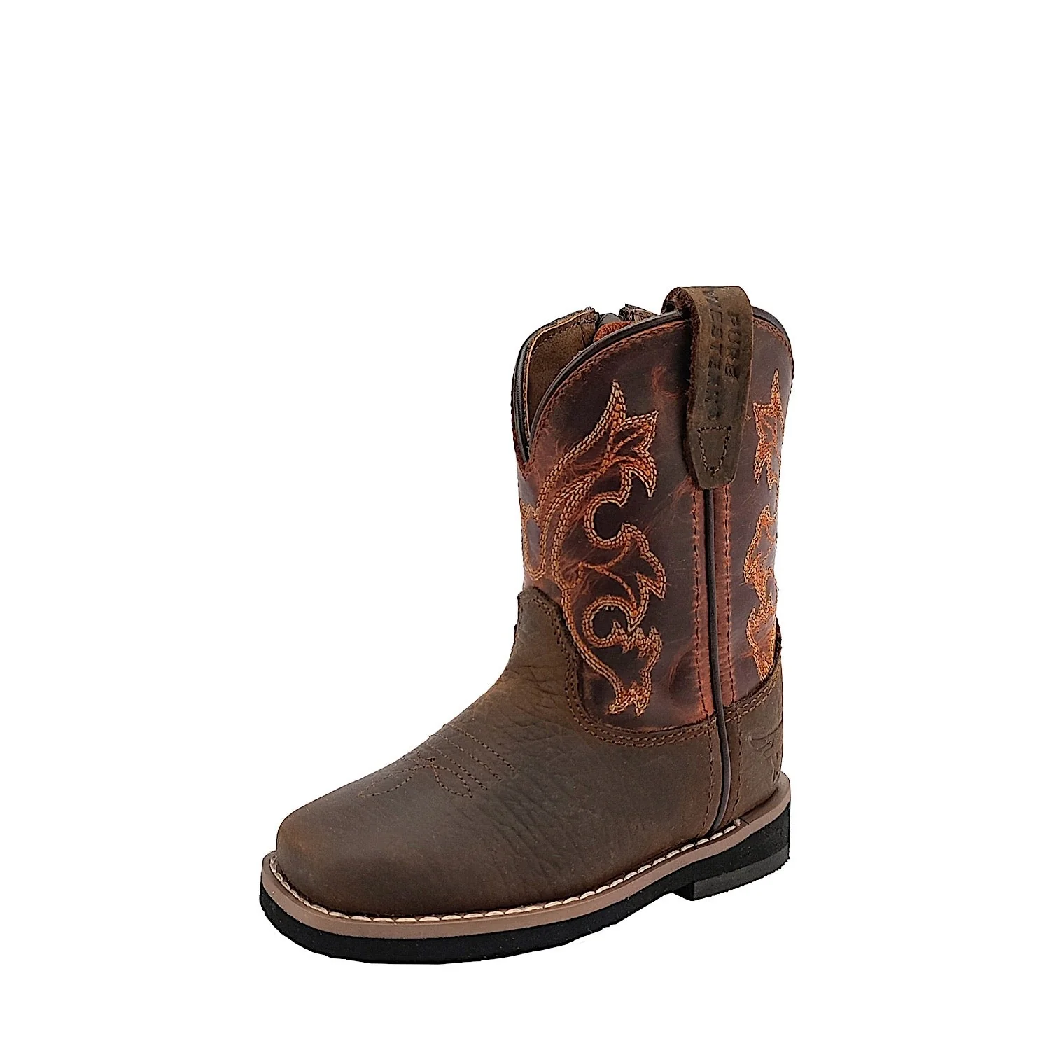 Pure Western Kids's Barrett Boot - Dark Brown/Rust - Image 3