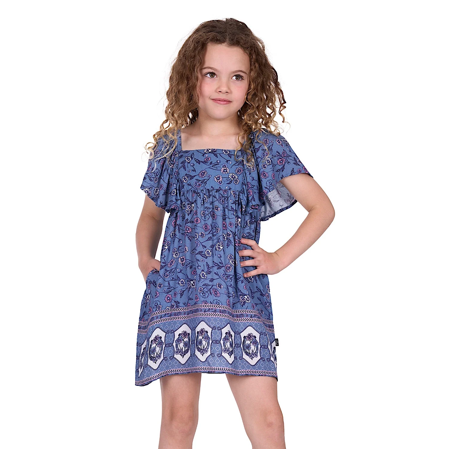 Pure Western Girl’s Amanda Dress - Blue